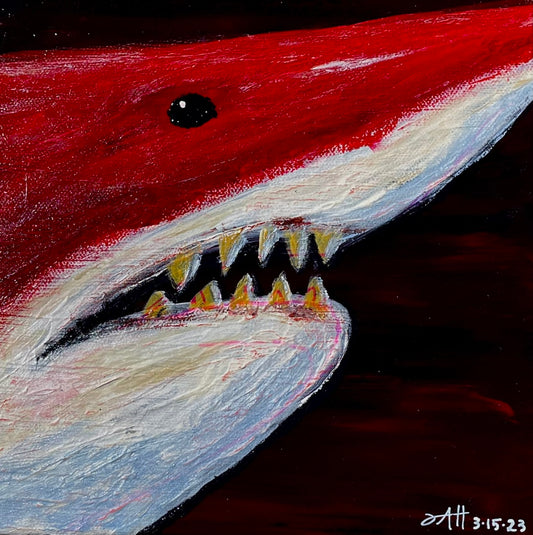 Crimson Shark Canvas Print