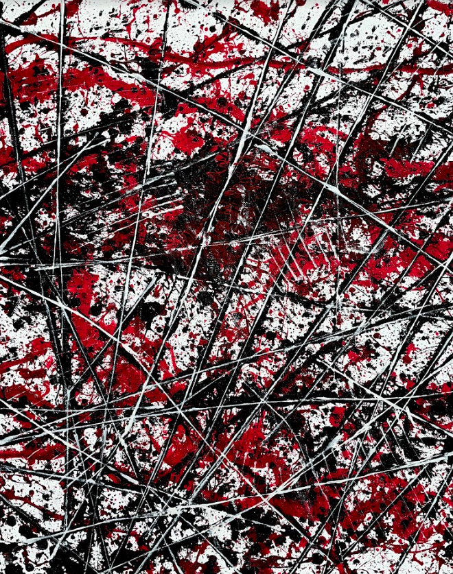 Crimson Web 11 - Original Painting