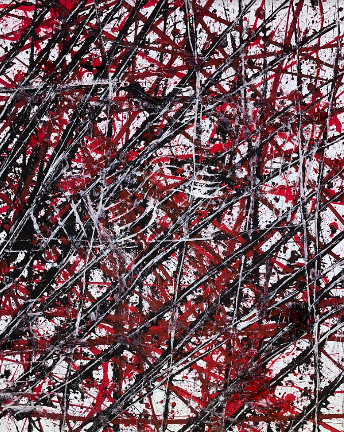 Crimson Web 8 - Original Painting